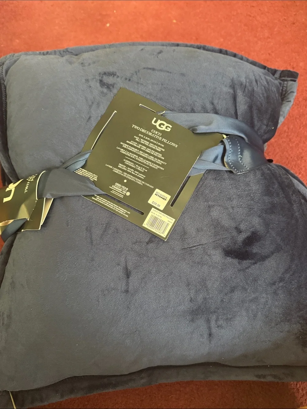 Navy Blue Ugg throw pillows